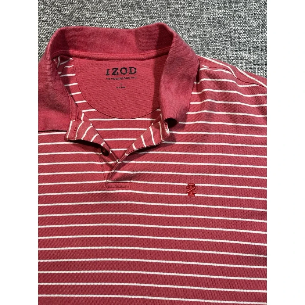 Golf  Izod Pro FitShirt Red/White Mens Large
